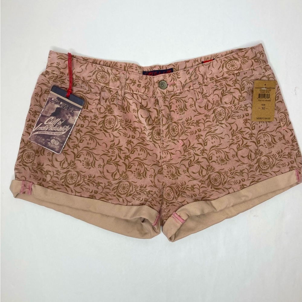 Virtue shorts NWT Los Angeles COI women’s 30” cord rose